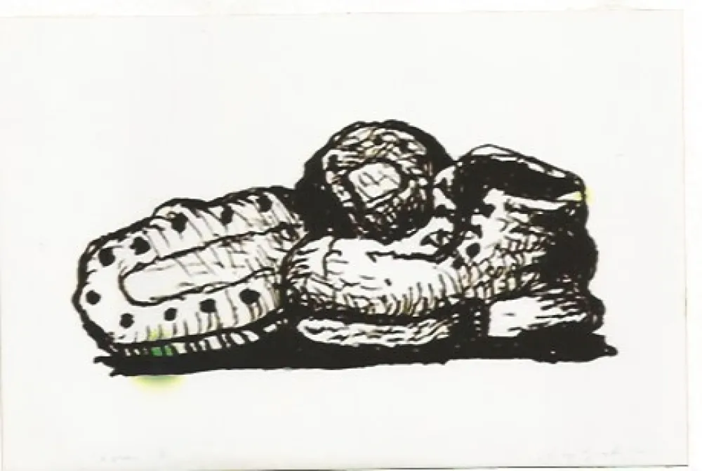 石版画 Guston - Shoes