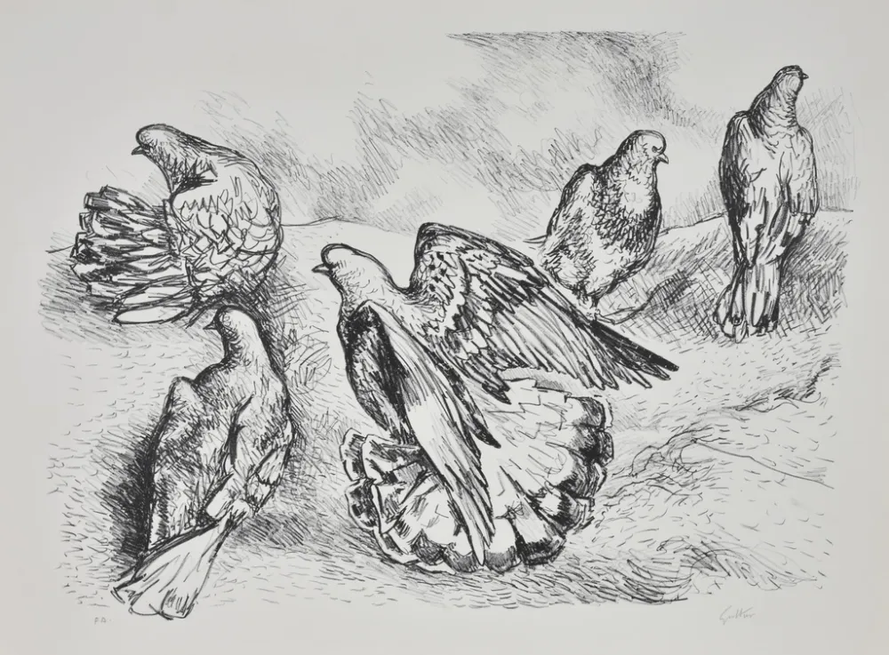 石版画 Guttuso - Colombe