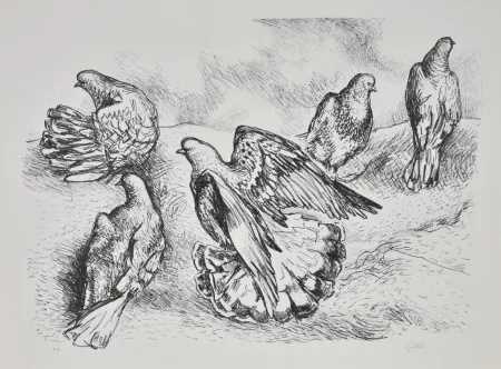 石版画 Guttuso - Colombe