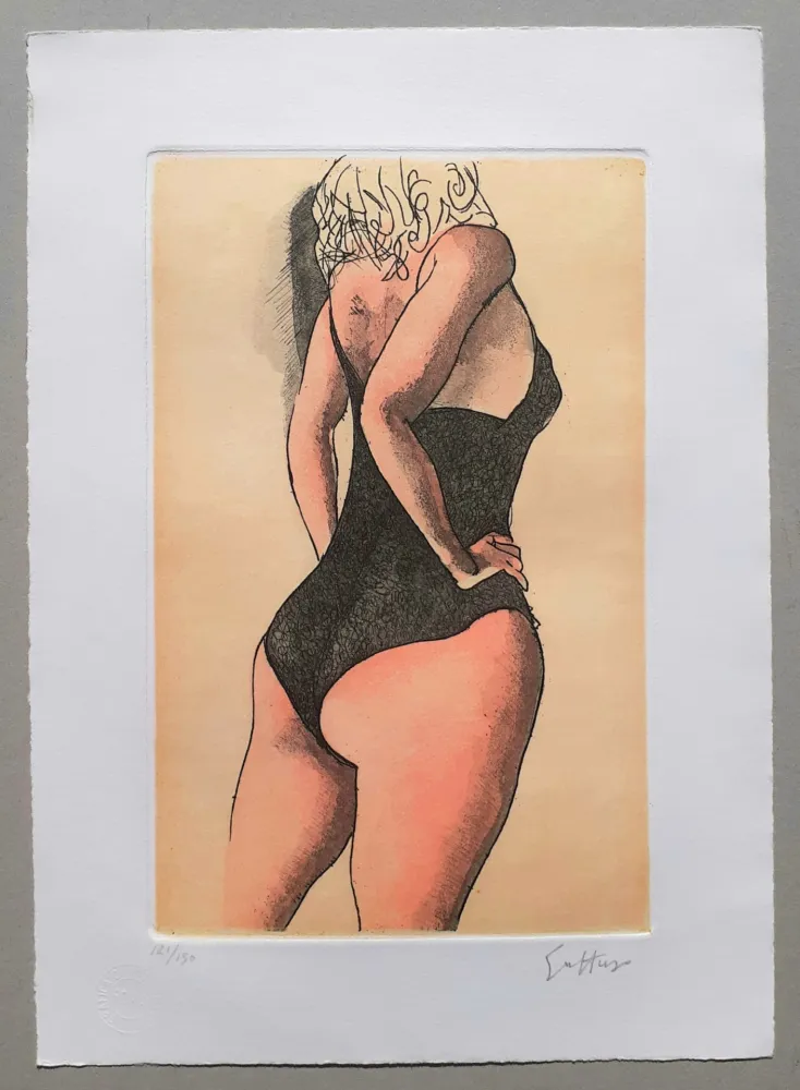 蚀刻飞尘法 Guttuso - Donna di schiena