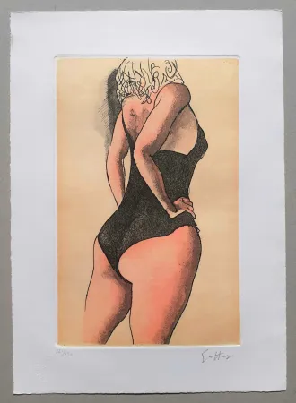 蚀刻飞尘法 Guttuso - Donna di schiena