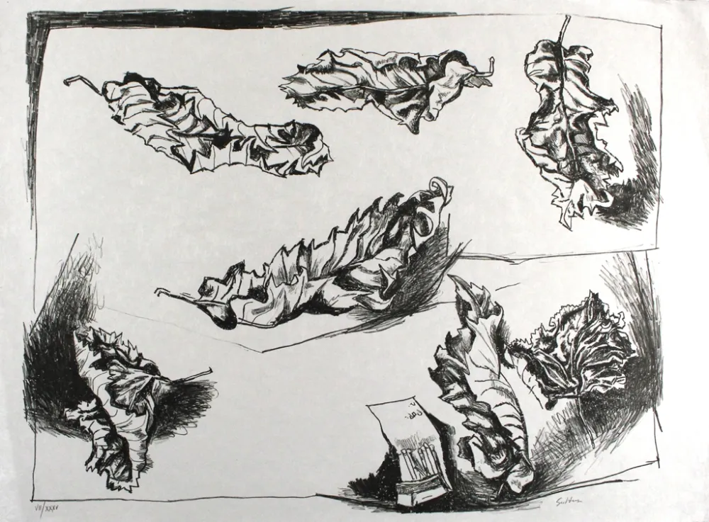 石版画 Guttuso - Foglie