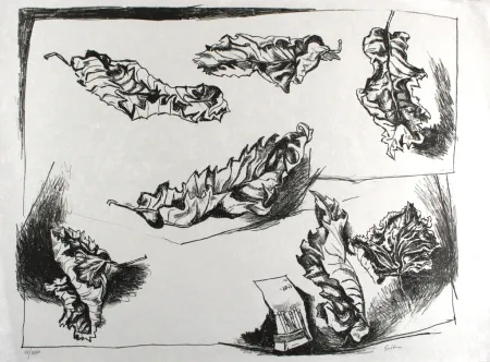石版画 Guttuso - Foglie