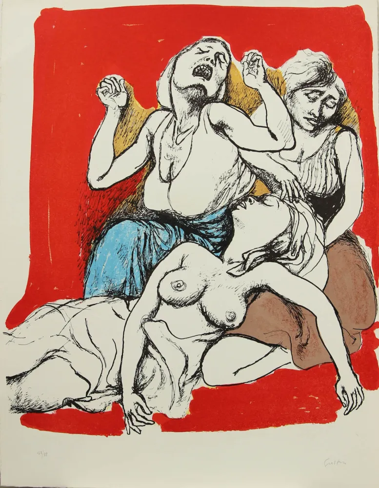 石版画 Guttuso - I VESPRI SICILIANI