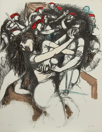 石版画 Guttuso - I VESPRI SICILIANI