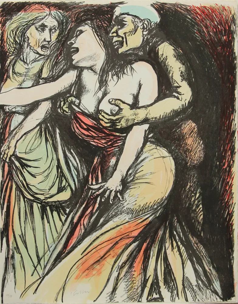 石版画 Guttuso - I VESPRI SICILIANI