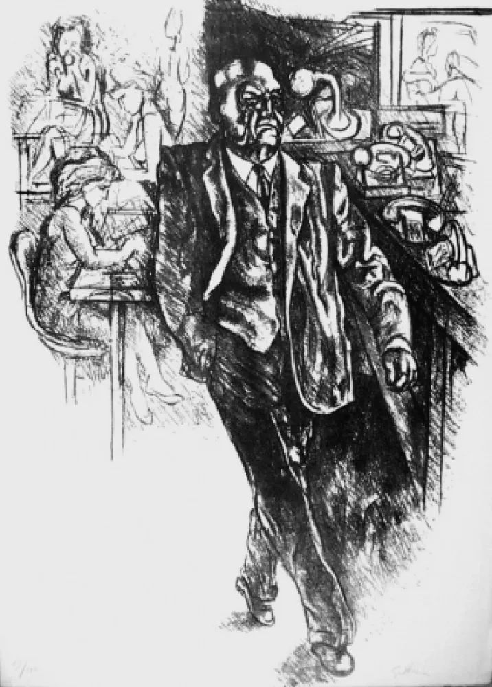 石版画 Guttuso - L'industriale