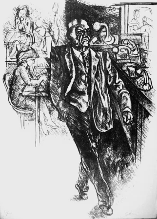 石版画 Guttuso - L'industriale