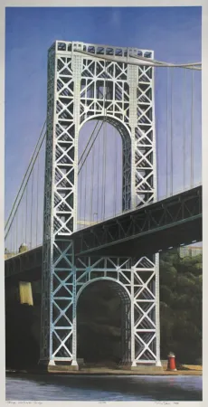 石版画 Haas - George Washington Bridge