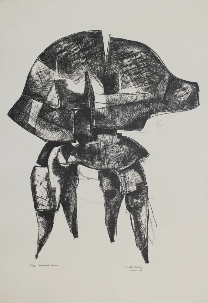 石版画 Hadzi - Helmet Series