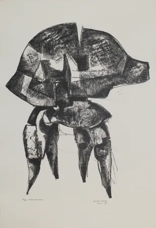 石版画 Hadzi - Helmet Series