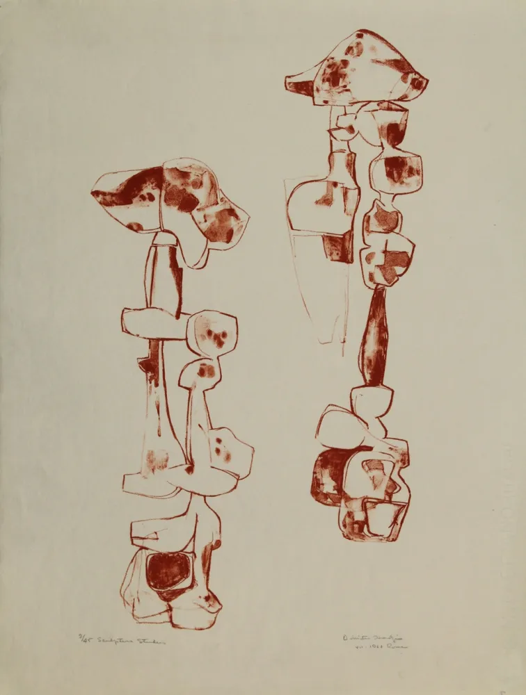 石版画 Hadzi - Sculpture Studies