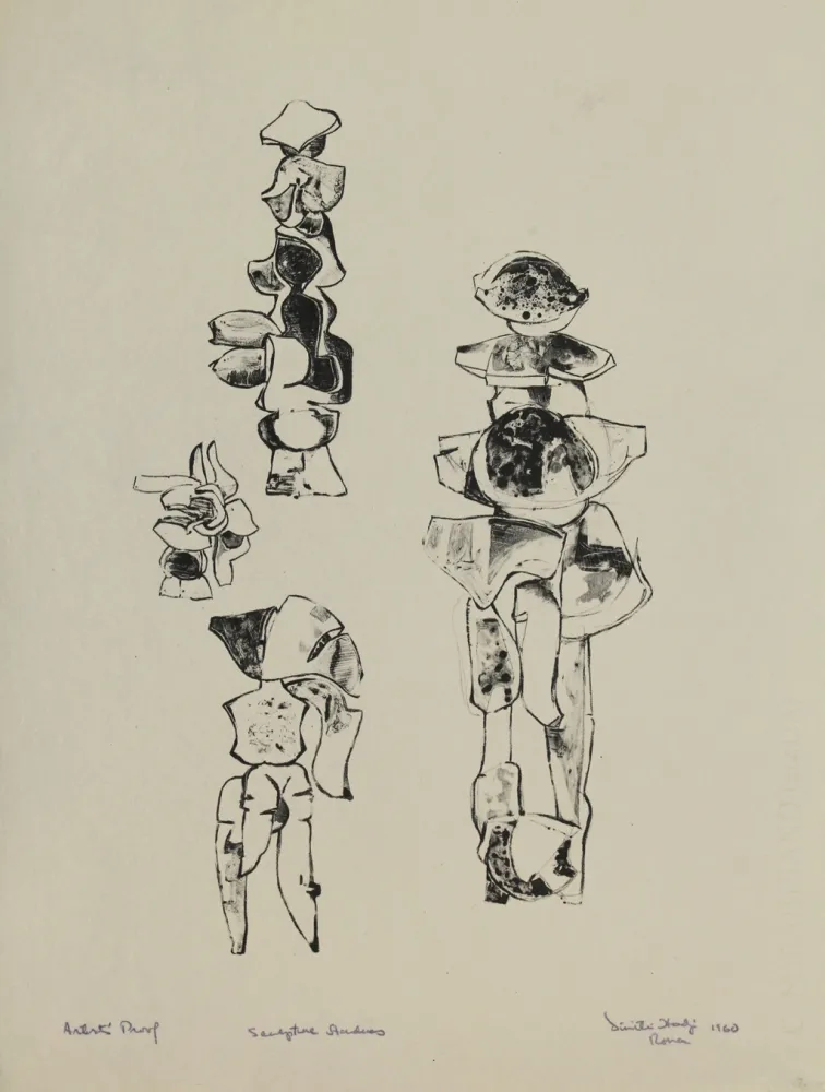 石版画 Hadzi - Sculpture Studies