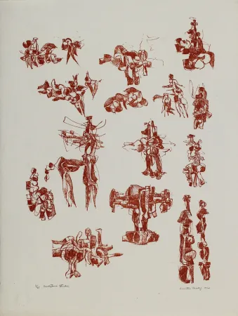 石版画 Hadzi - Sculpture Studies V