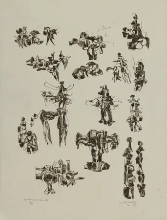 石版画 Hadzi - Sculpture Studies V