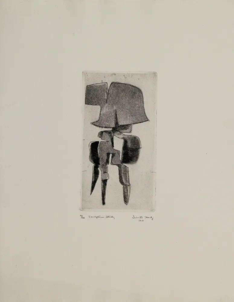 蚀刻飞尘法 Hadzi - Sculpture Study