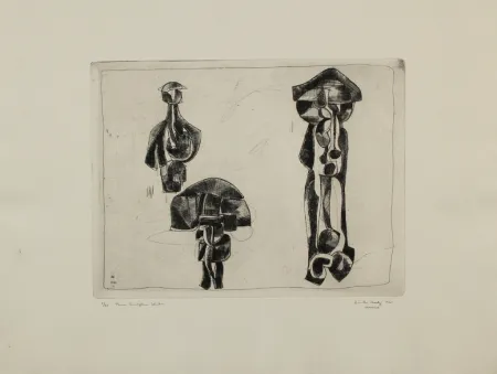 版画 Hadzi - Three Sculpture Studies