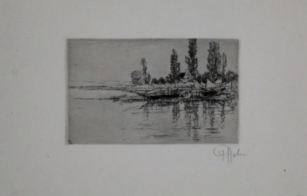 版画 Halm - Anleger