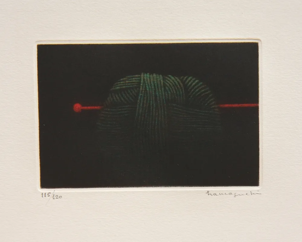 美柔汀铜版画 Hamaguchi - Ball of Green Yarn 