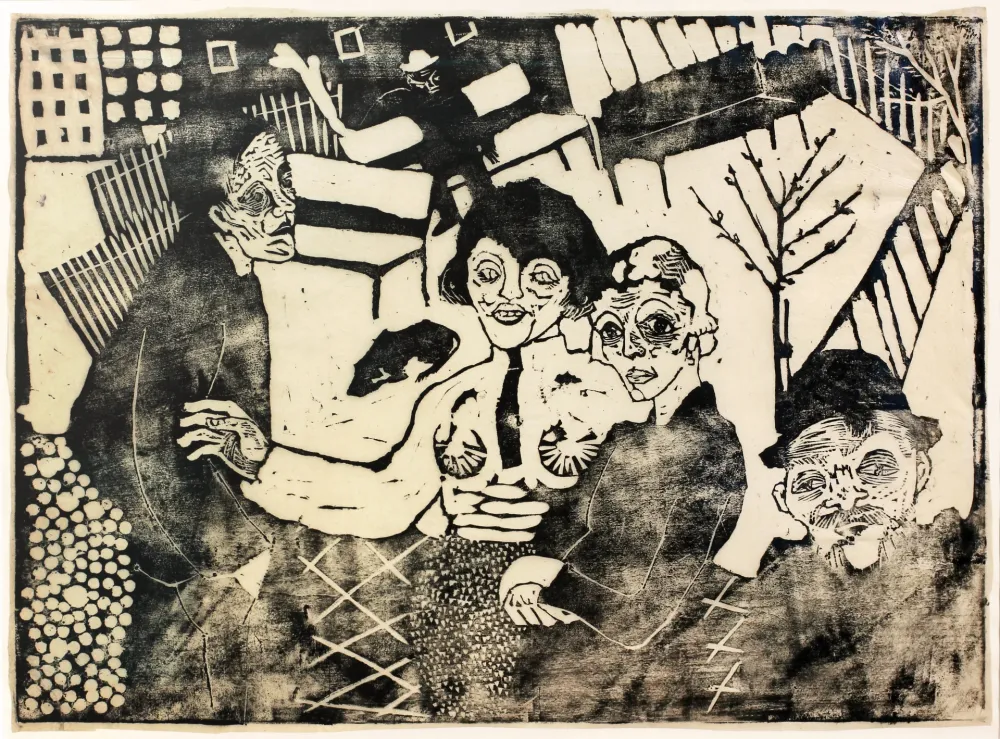 木刻 Hamerschlag - Im Hof (At the courtyard)