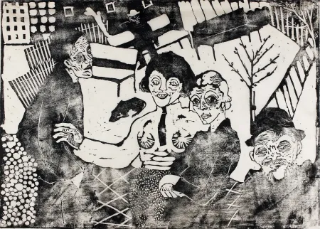 木刻 Hamerschlag - Im Hof (In the Courtyard)