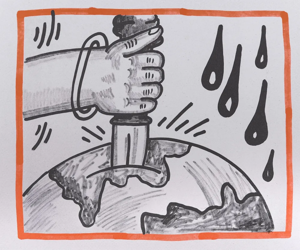 石版画 Haring - Against all Odds, 1990