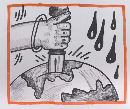 石版画 Haring - Against all Odds, 1990