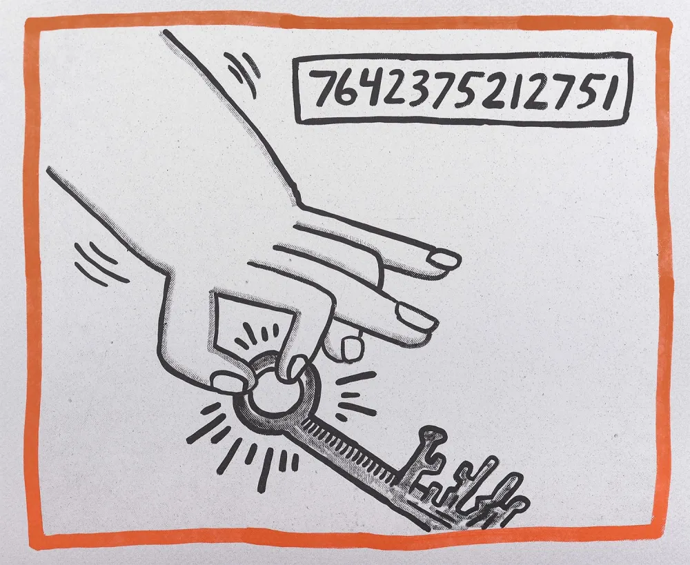 石版画 Haring - Against all Odds, 1990