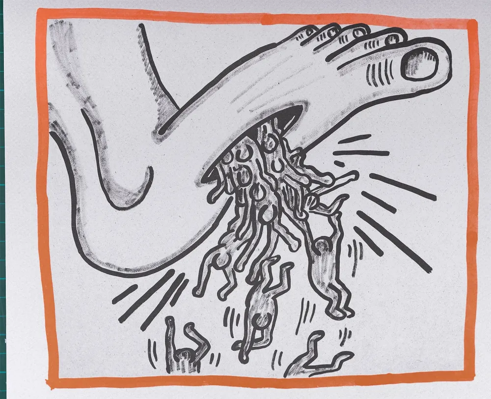 石版画 Haring - Against all Odds, 1990