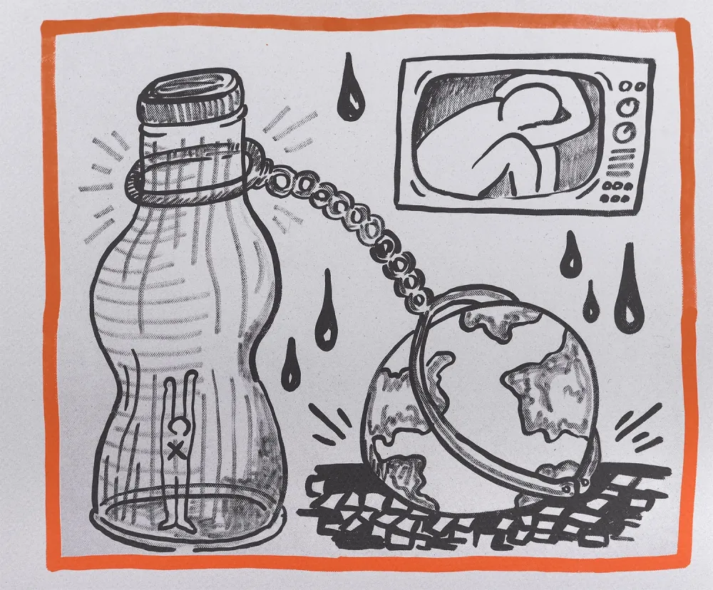 石版画 Haring - Against all Odds, 1990