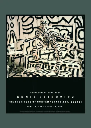 石版画 Haring - Annie Leibovitz: 'Keith Haring, New York, 1986' 1992 Offset-lithograph