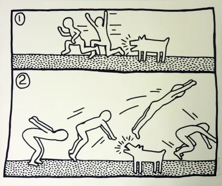 丝网印刷 Haring - Blueprint #12