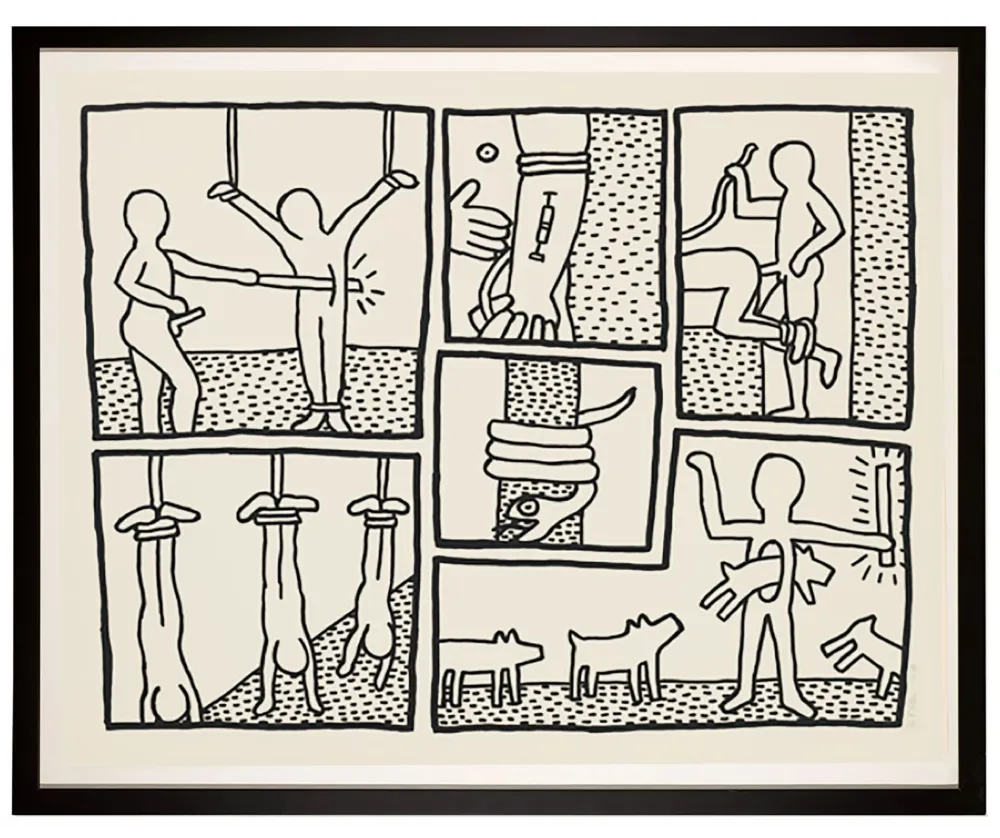 丝网印刷 Haring - Blueprint Drawing #5, 1990  