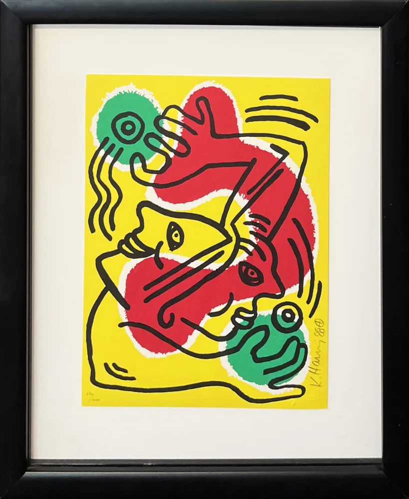 石版画 Haring - International Volunteer Day