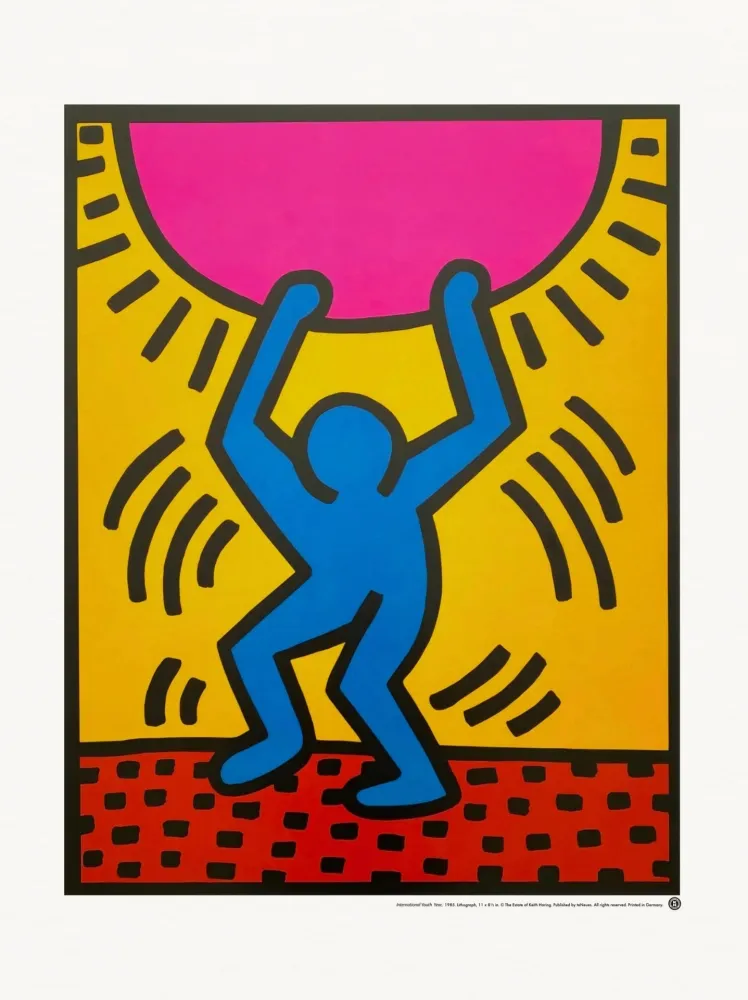 丝网印刷 Haring - International Youth Year
