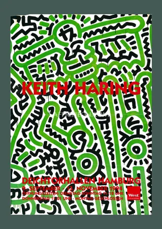 石版画 Haring - Keith Haring: 'Homo Decorans' 1994 Offset-lithograph