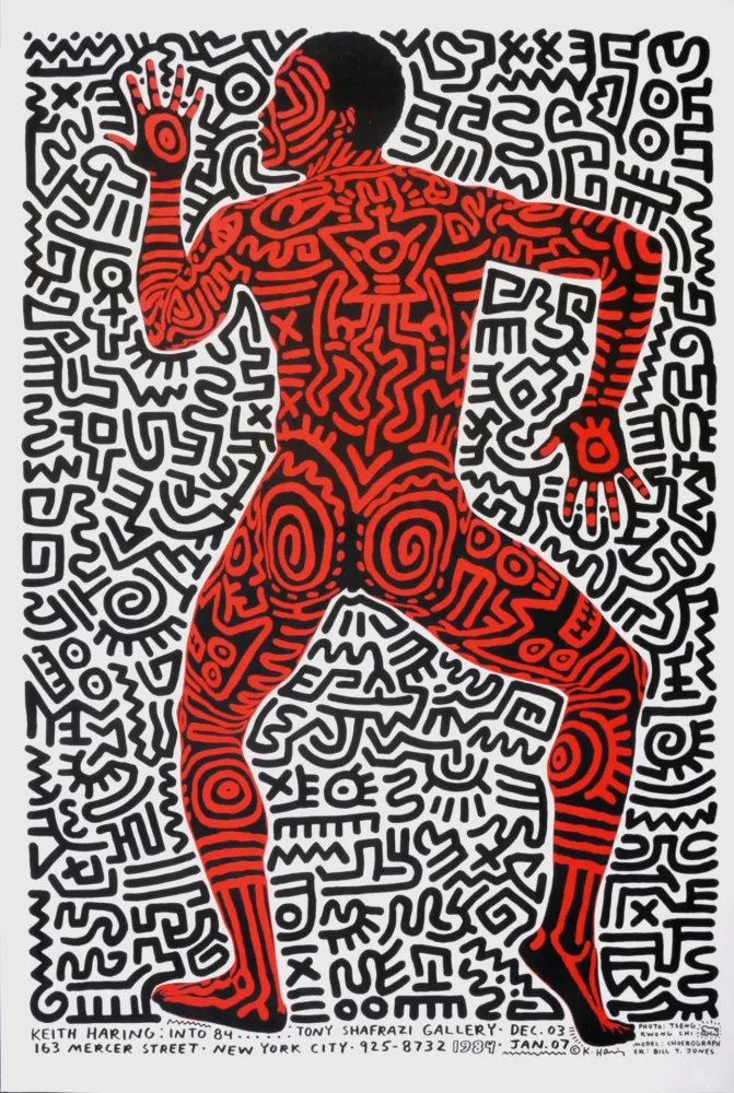 石版画 Haring - Keith Haring Tony Shafrazi Gallery, 1983