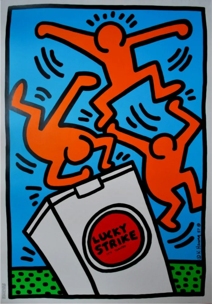 丝网印刷 Haring - Lucky Strike, 1987