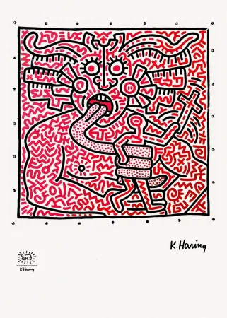 丝网印刷 Haring - Men & Medusa