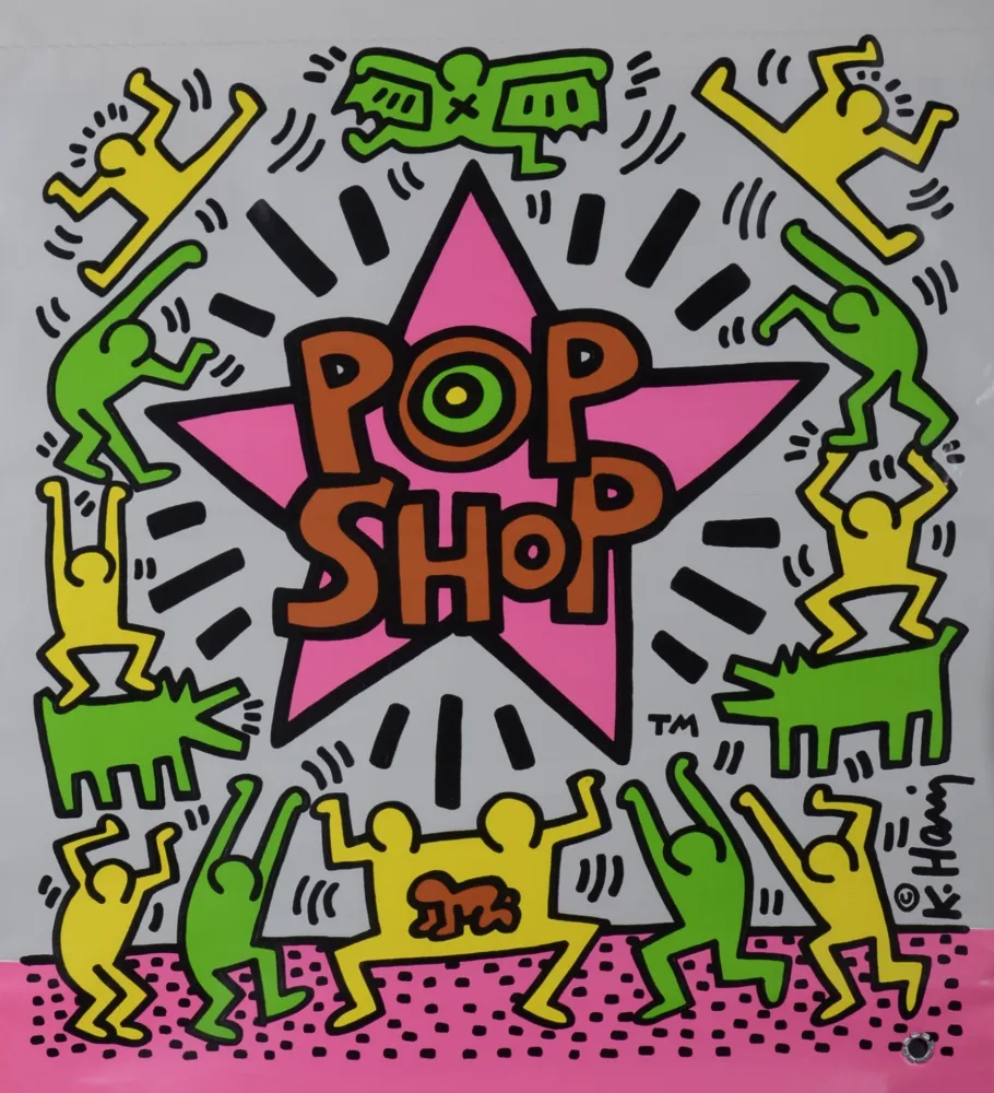 丝网印刷 Haring - Pop shop Bag, 1986