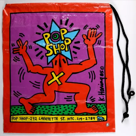 丝网印刷 Haring - Pop shop Bag, 1986 - Highly collectible!