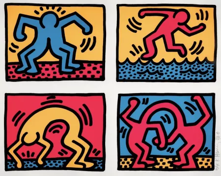 丝网印刷 Haring - Pop Shop Quad II