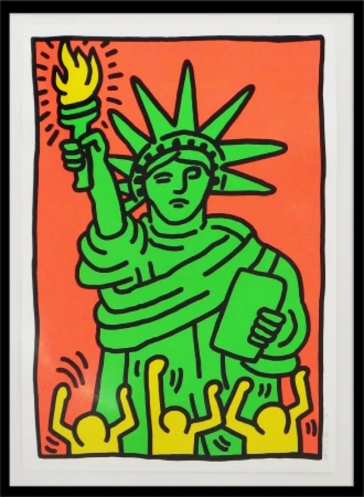 丝网印刷 Haring - Statue of Liberty