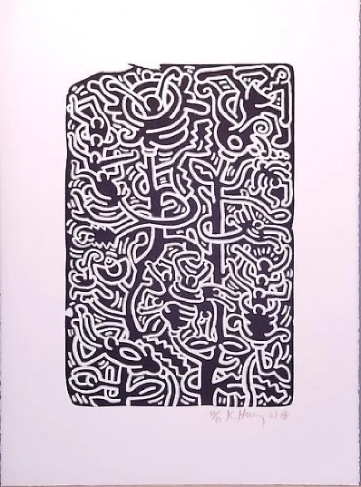 石版画 Haring - Stones 4