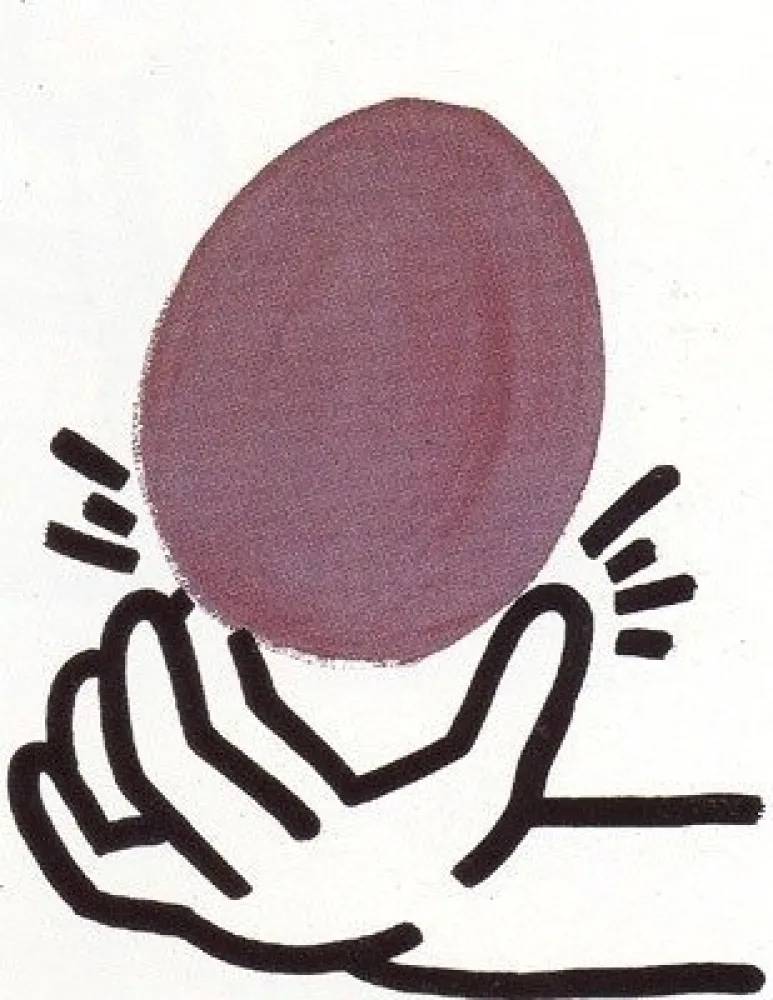 石版画 Haring -  Story of Red & Blue #20