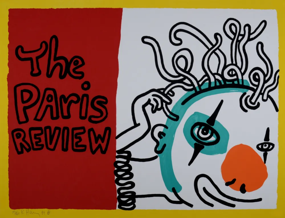 丝网印刷 Haring - The Paris Review, 1989 - Hand-signed