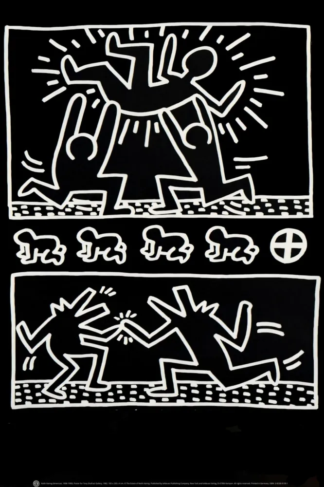 丝网印刷 Haring - Tony Shafrazi Poster