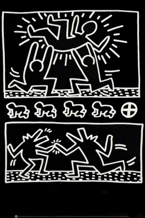 丝网印刷 Haring - Tony Shafrazi Poster