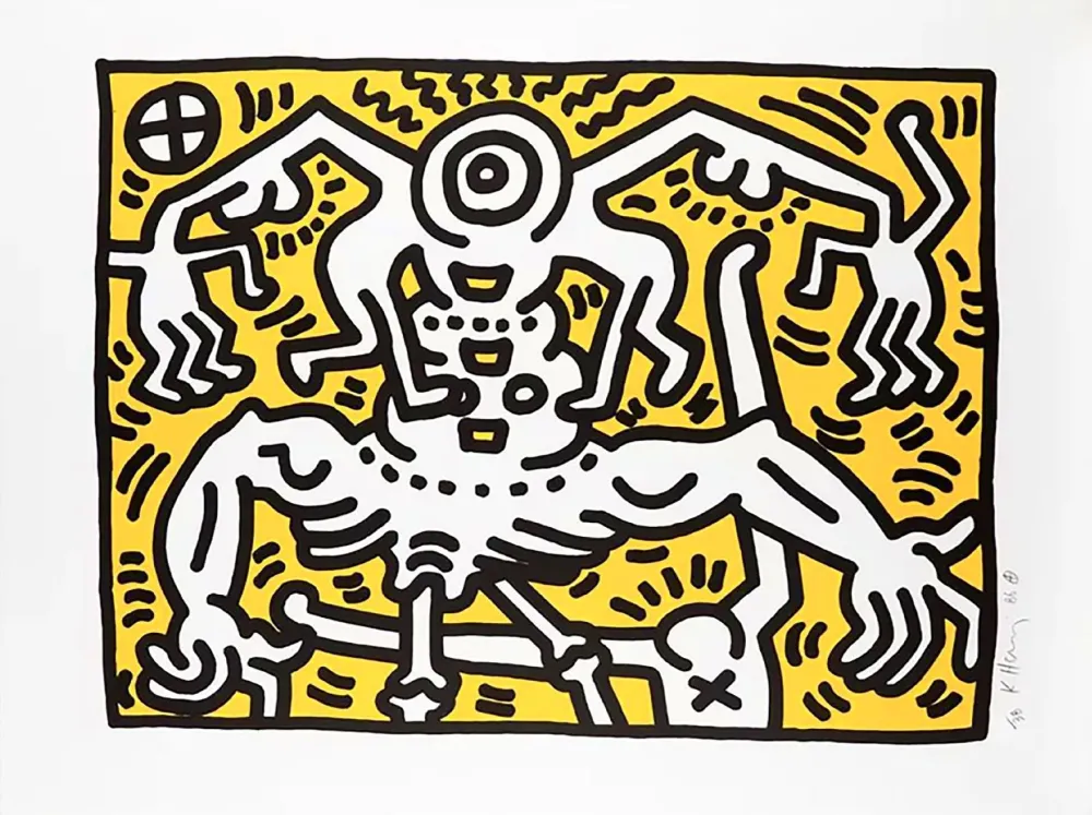 石版画 Haring - Untitled