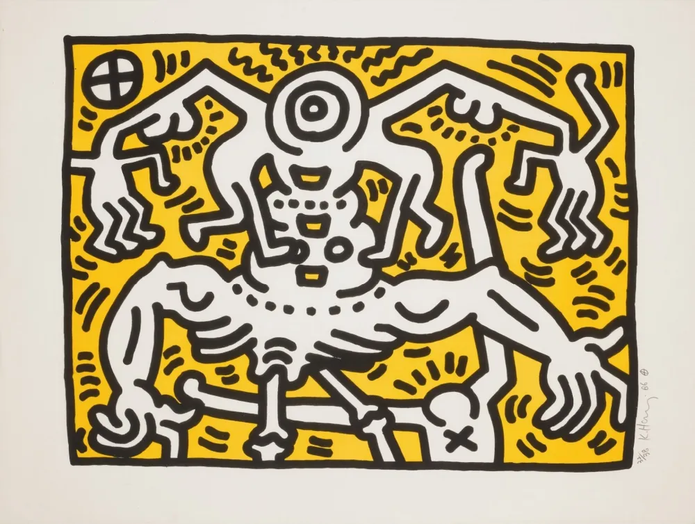 石版画 Haring - Untitled